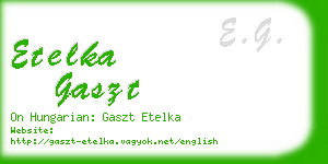 etelka gaszt business card